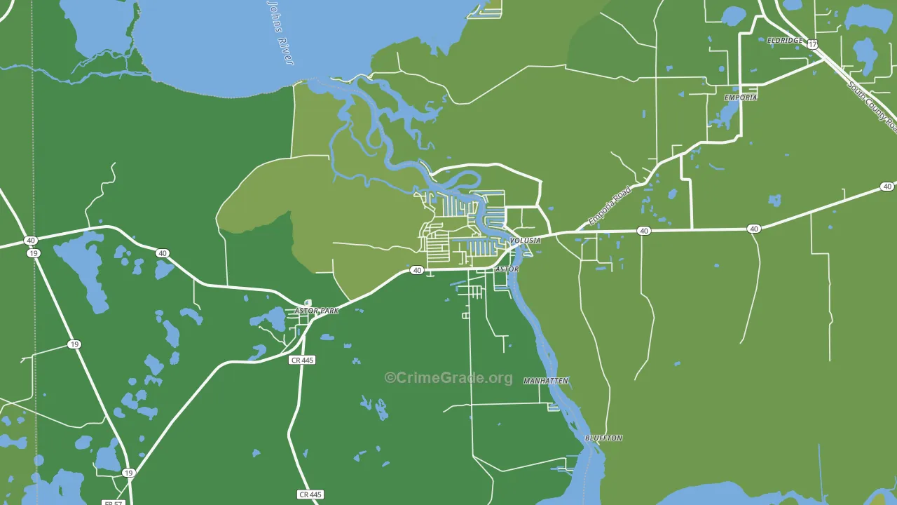 32102, FL Map of Vehicle Theft Rates