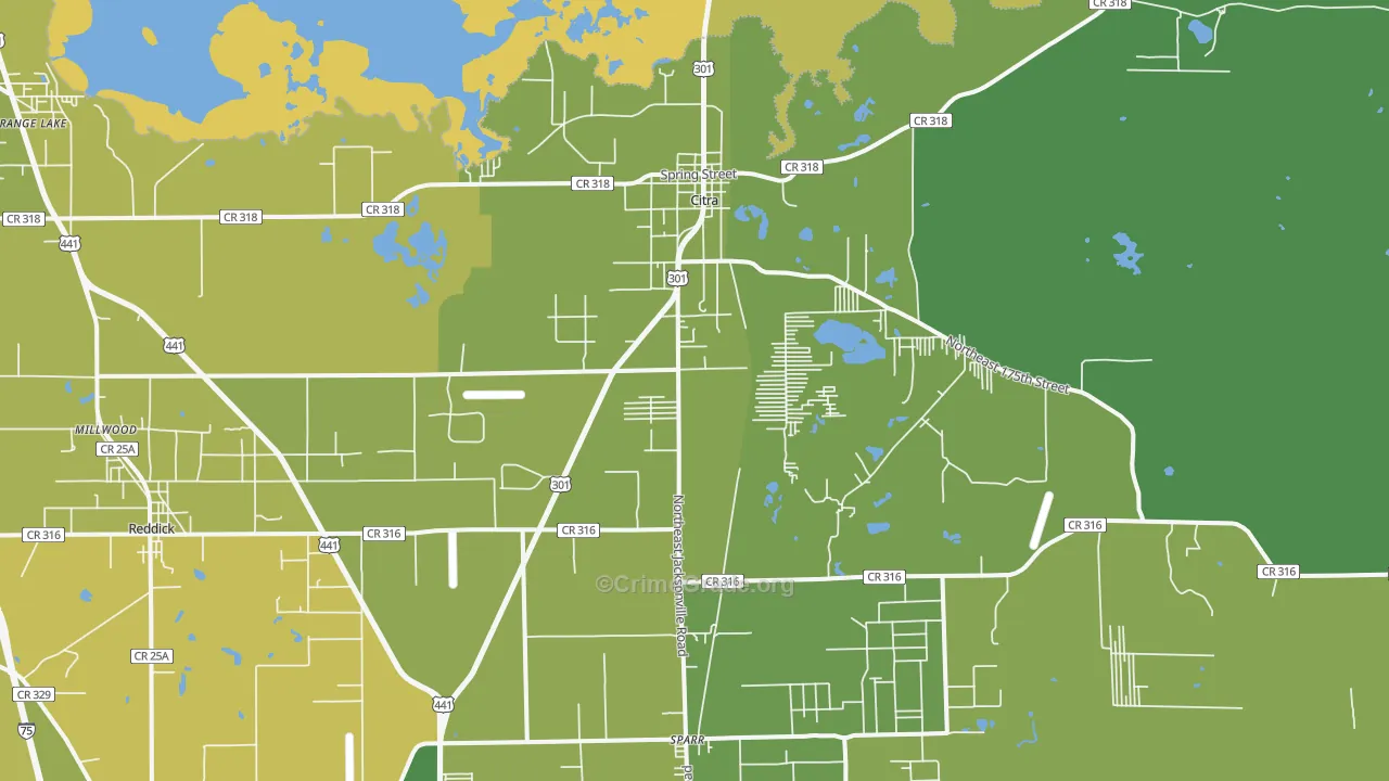 32113, FL Map of Vehicle Theft Rates