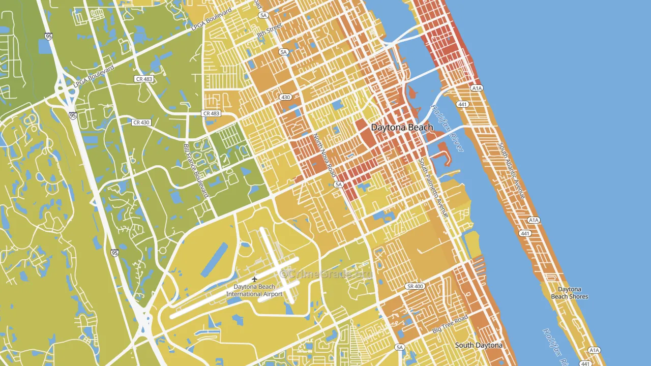 32114, FL Map of Vehicle Theft Rates