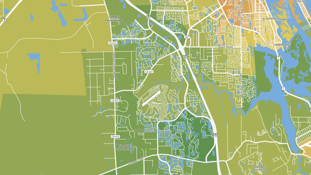 32128, FL Map of Vehicle Theft Rates