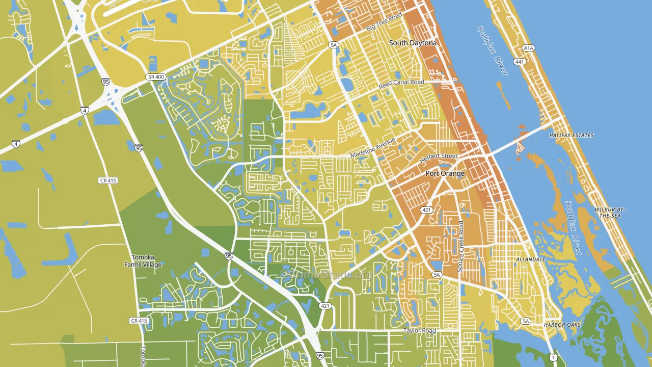 32129, FL Map of Vehicle Theft Rates
