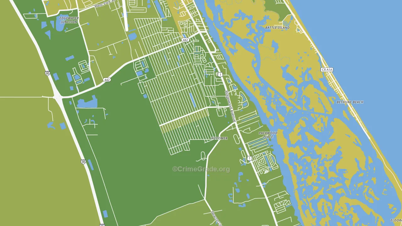 32141, FL Map of Vehicle Theft Rates