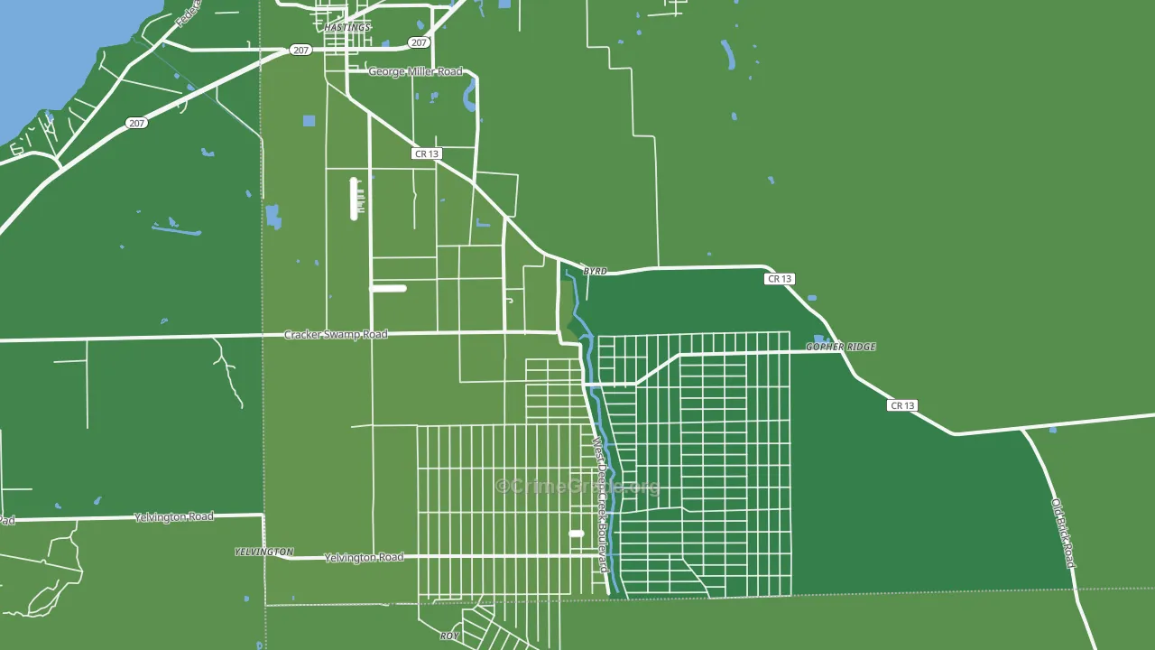 32145, FL Map of Vehicle Theft Rates