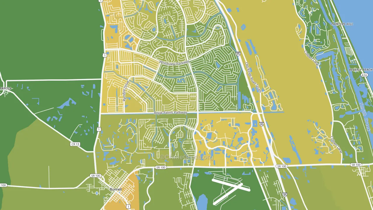 32164, FL Map of Vehicle Theft Rates