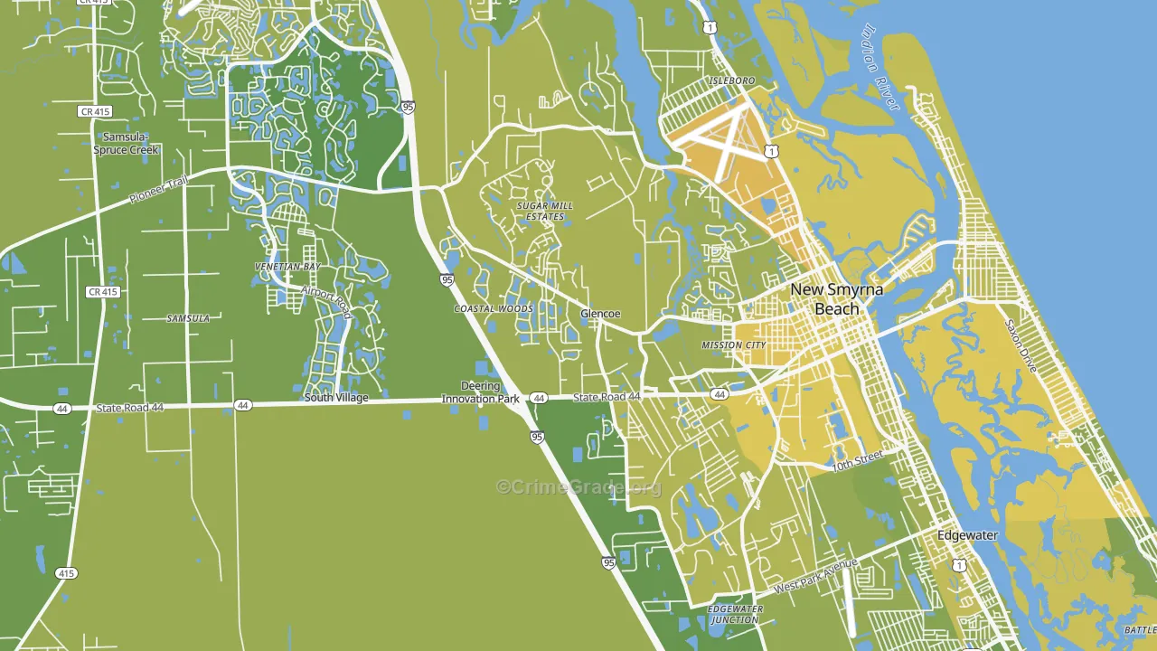 32168, FL Map of Vehicle Theft Rates