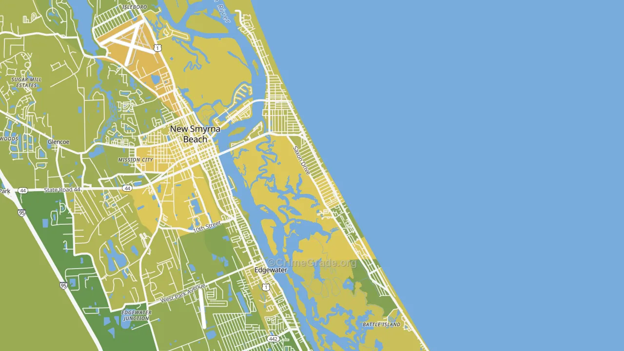 32169, FL Map of Vehicle Theft Rates