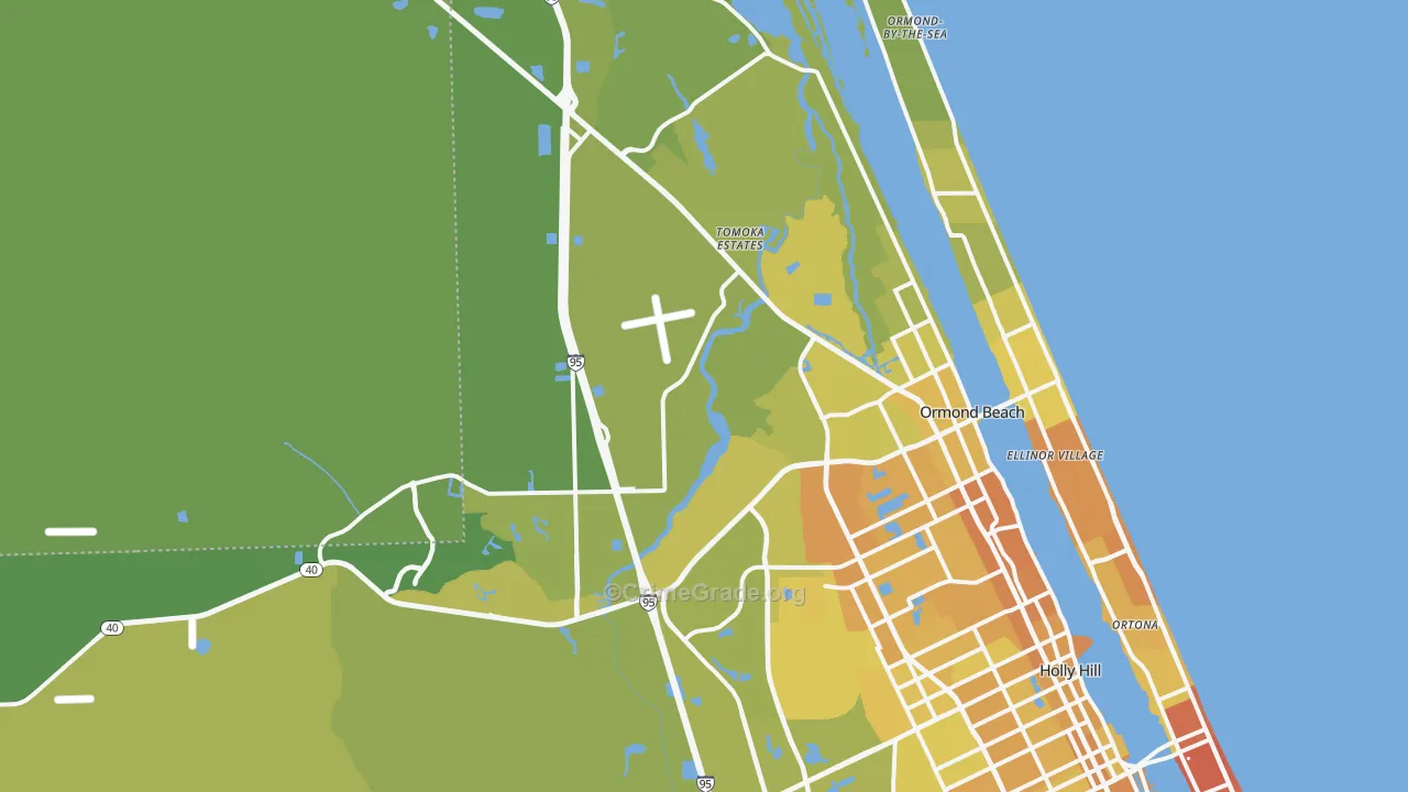 32174, FL Map of Vehicle Theft Rates