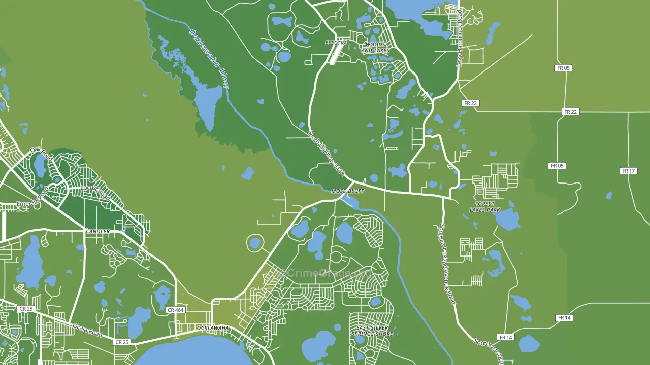 32179, FL Map of Vehicle Theft Rates