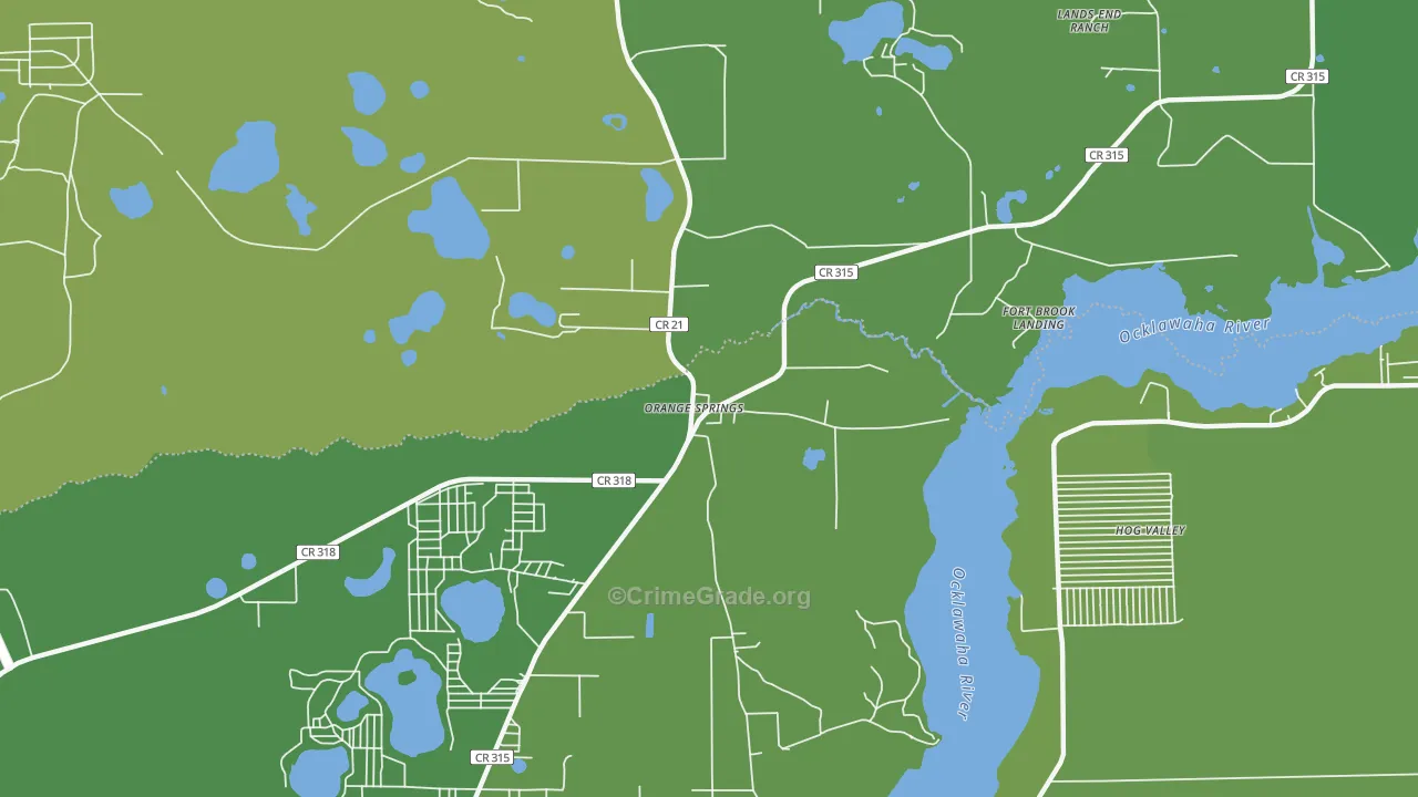 32182, FL Map of Vehicle Theft Rates
