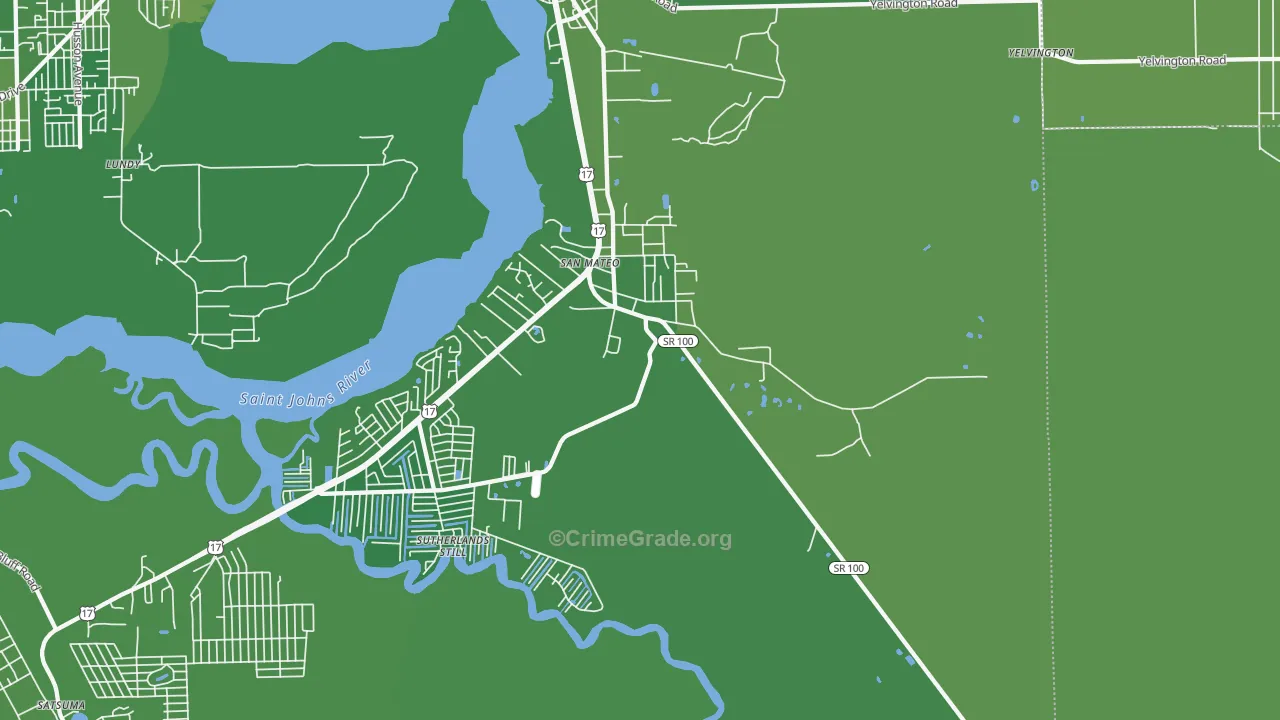 32187, FL Map of Vehicle Theft Rates