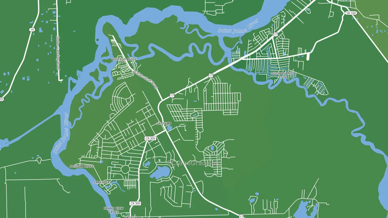 32189, FL Map of Vehicle Theft Rates