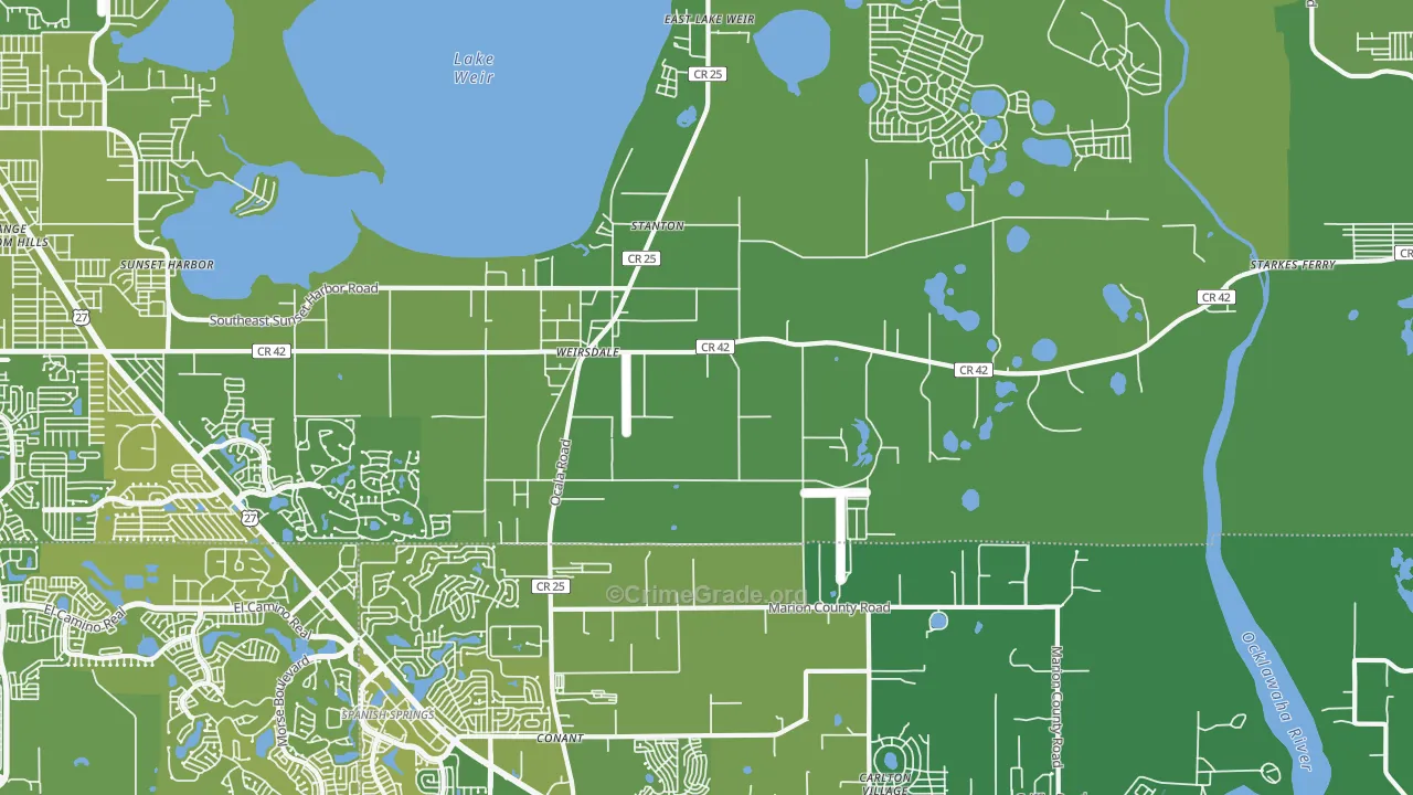 32195, FL Map of Vehicle Theft Rates