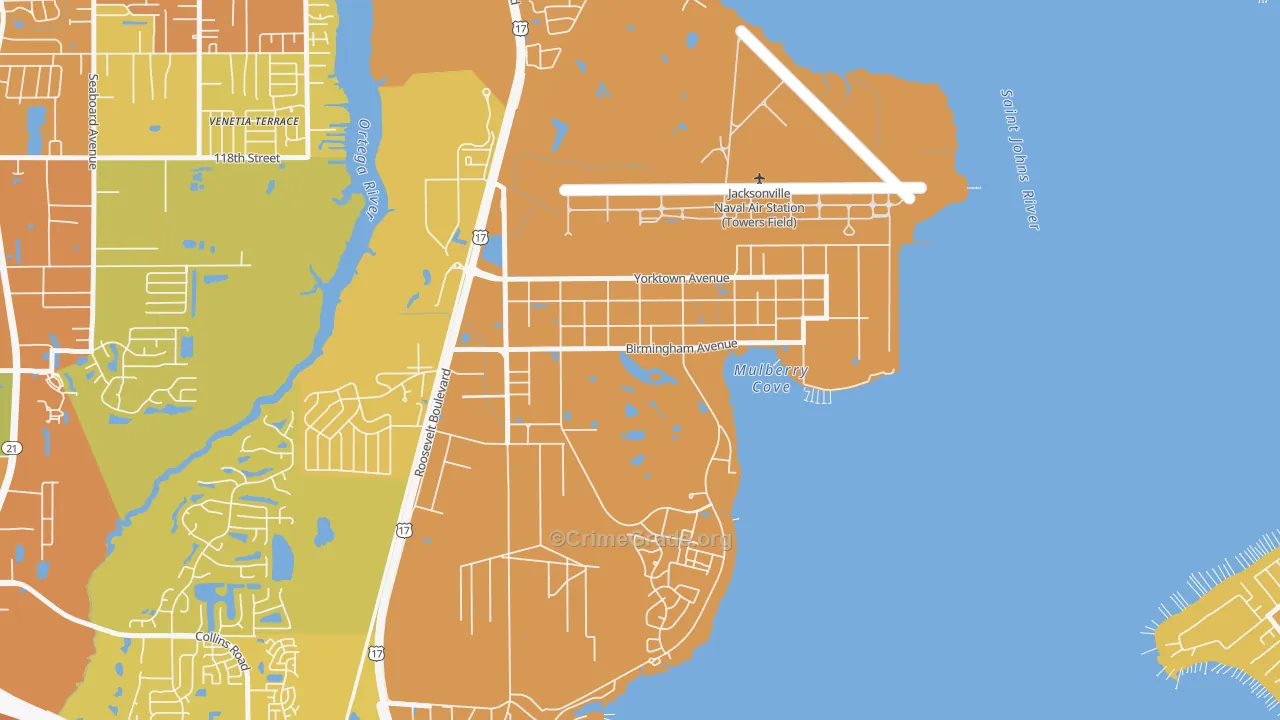 32212, FL Map of Vehicle Theft Rates