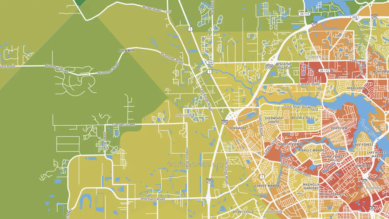 32219, FL Map of Vehicle Theft Rates
