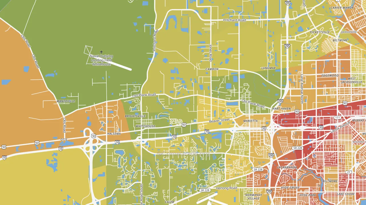 32220, FL Map of Vehicle Theft Rates