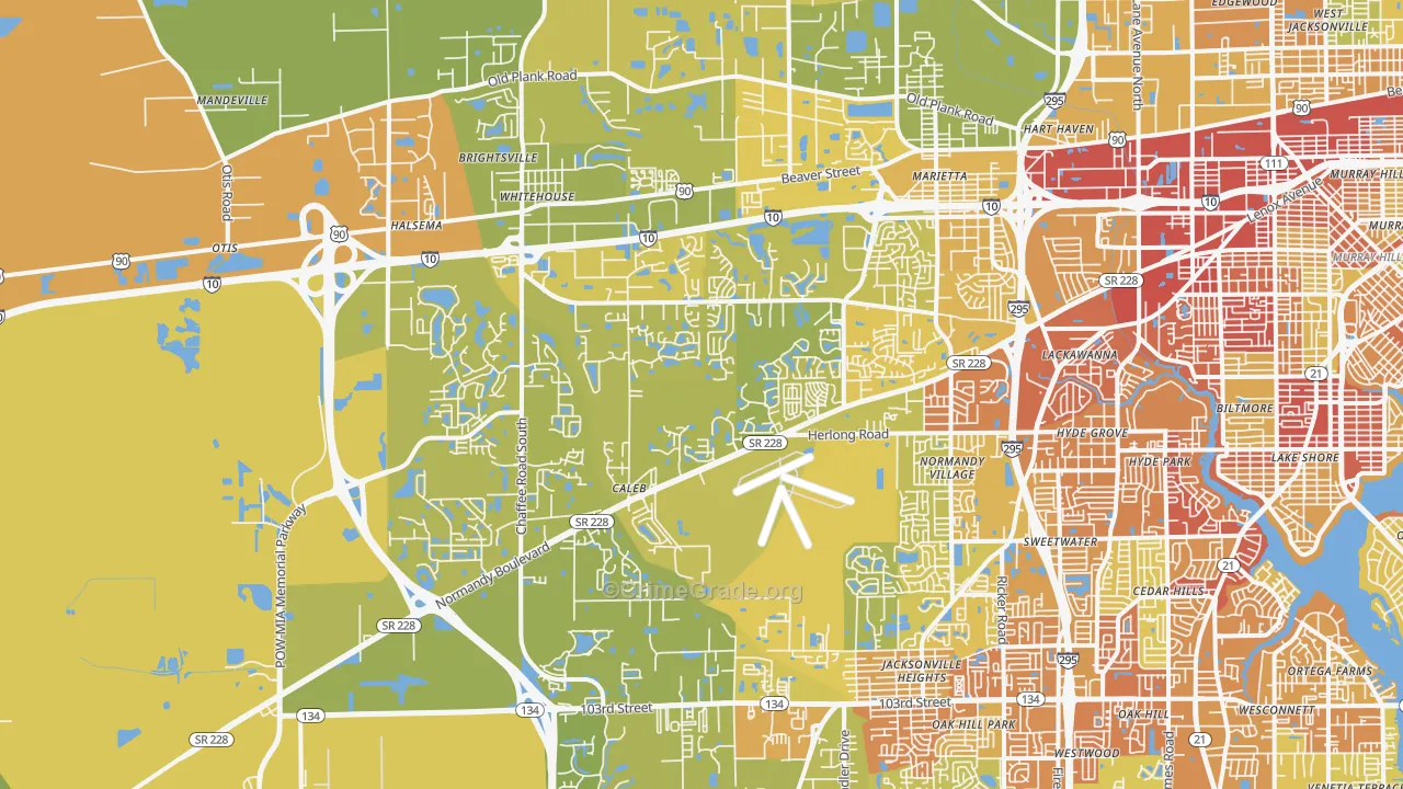 32221, FL Map of Vehicle Theft Rates