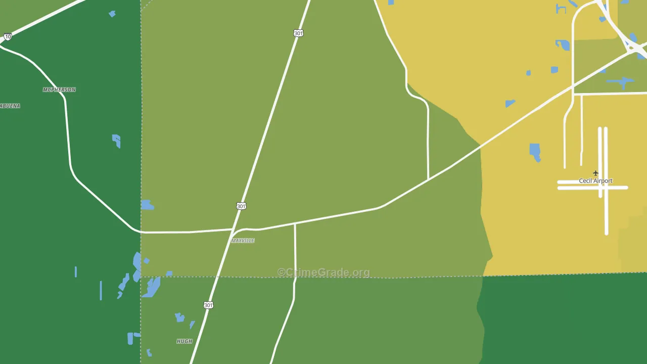 32234, FL Map of Vehicle Theft Rates