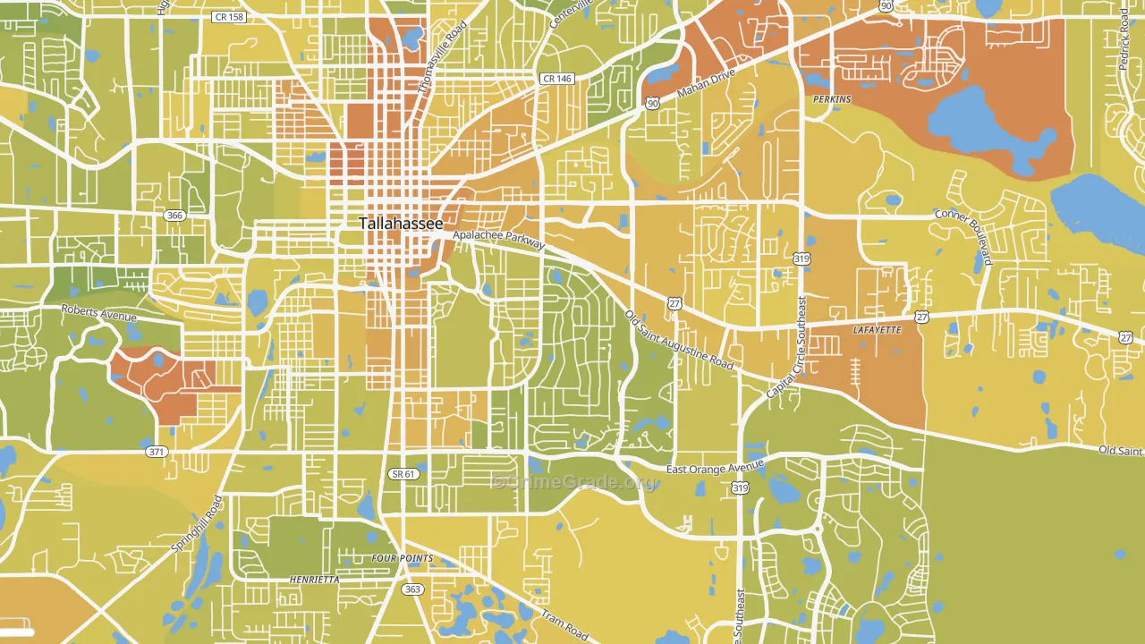 32301, FL Map of Vehicle Theft Rates
