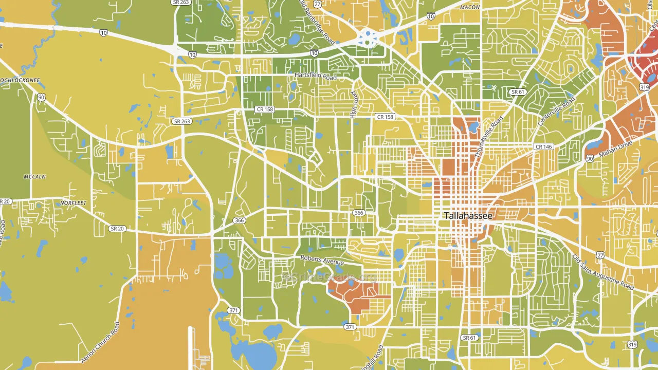 32304, FL Map of Vehicle Theft Rates