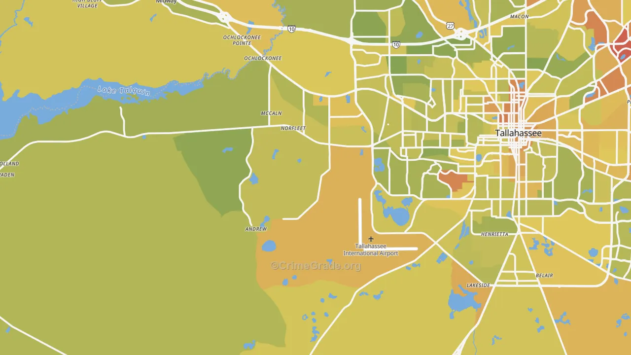32310, FL Map of Vehicle Theft Rates