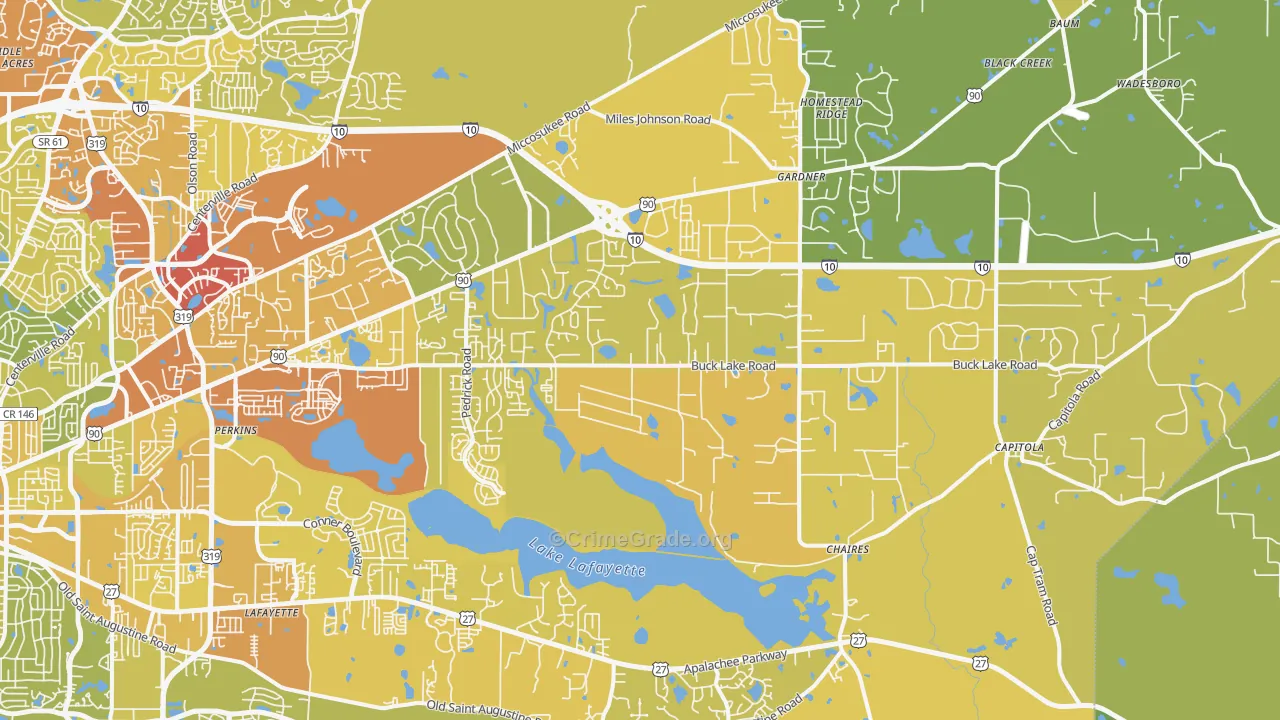 32317, FL Map of Vehicle Theft Rates