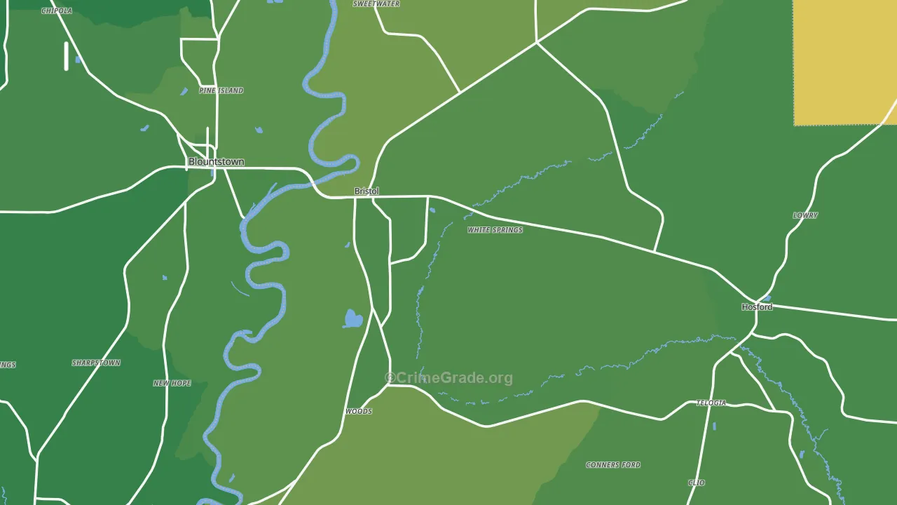 32321, FL Map of Vehicle Theft Rates