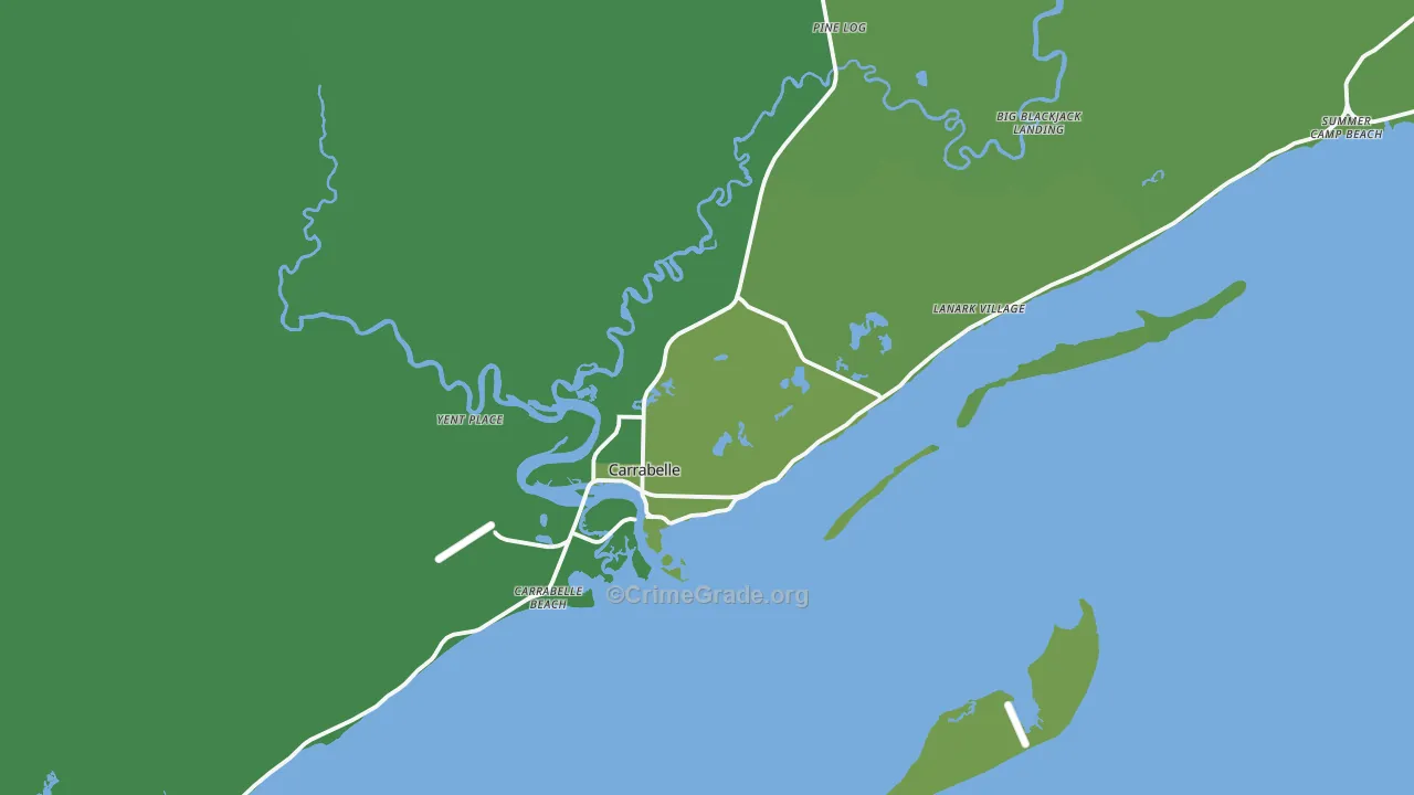 32322, FL Map of Vehicle Theft Rates
