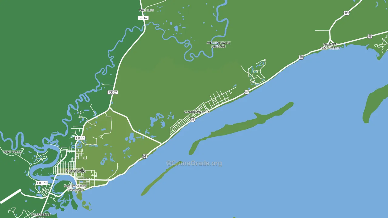 32323, FL Map of Vehicle Theft Rates