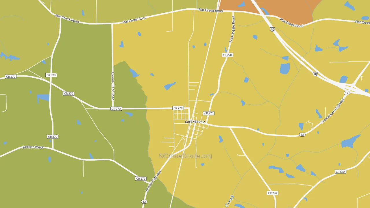 32330, FL Map of Vehicle Theft Rates