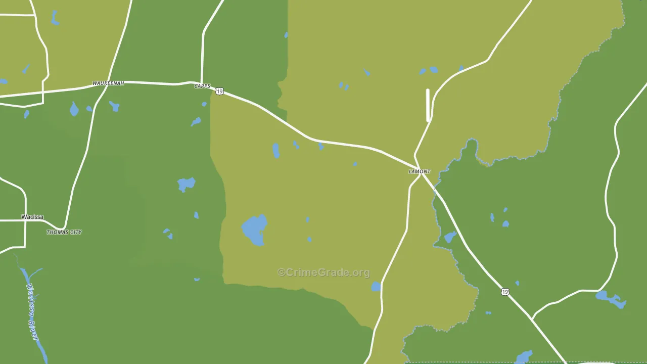 32336, FL Map of Vehicle Theft Rates