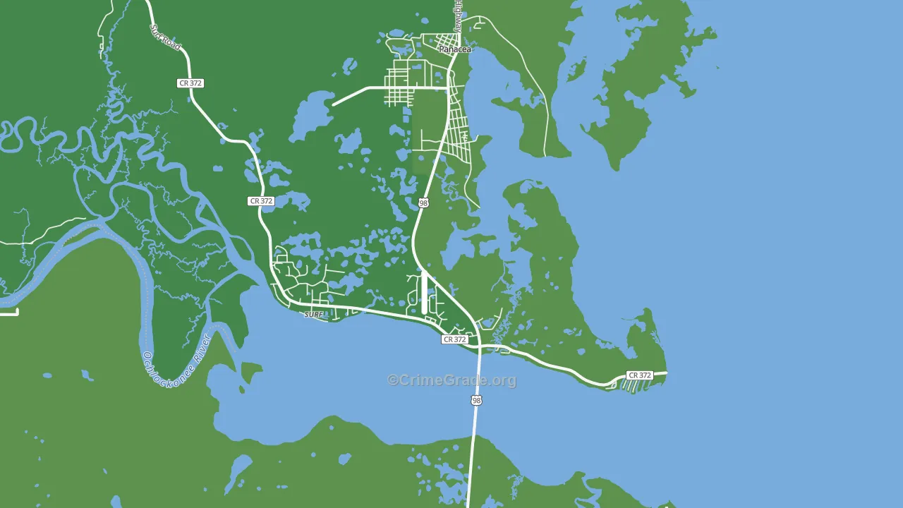 32346, FL Map of Vehicle Theft Rates