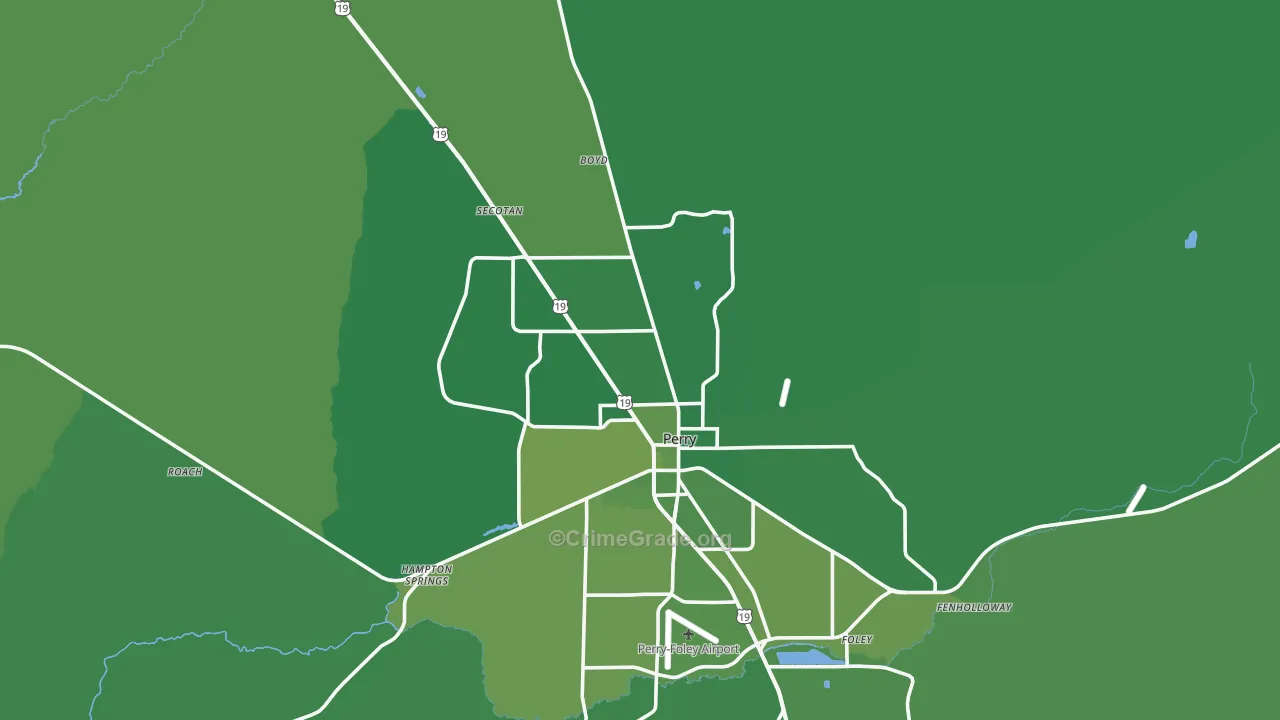32347, FL Map of Vehicle Theft Rates
