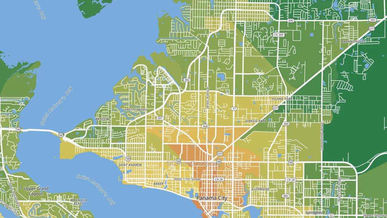 32405, FL Map of Vehicle Theft Rates