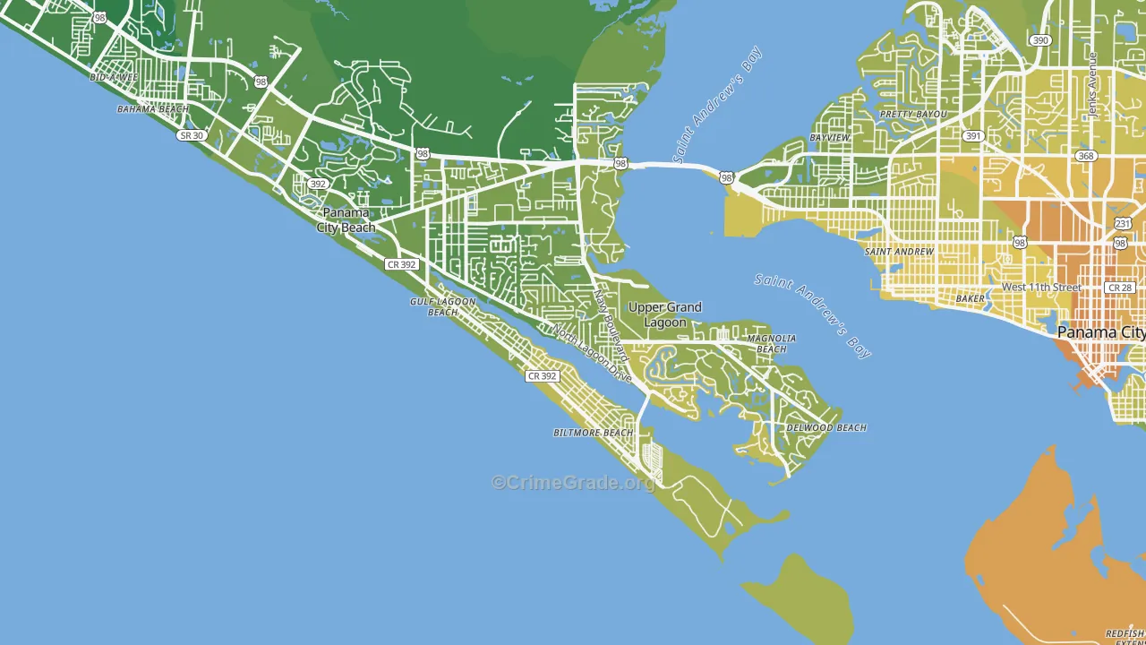 32408, FL Map of Vehicle Theft Rates