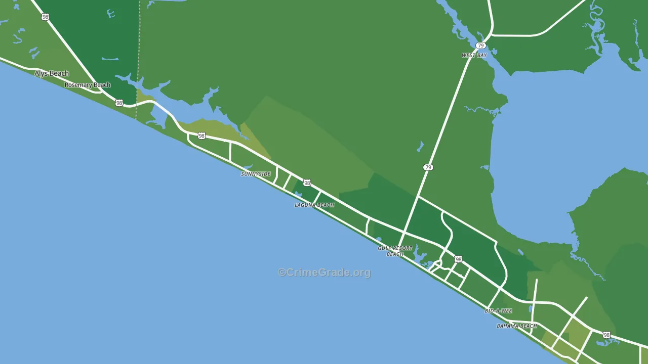 32413, FL Map of Vehicle Theft Rates