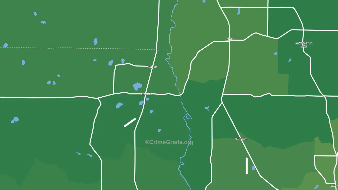 32421, FL Map of Vehicle Theft Rates