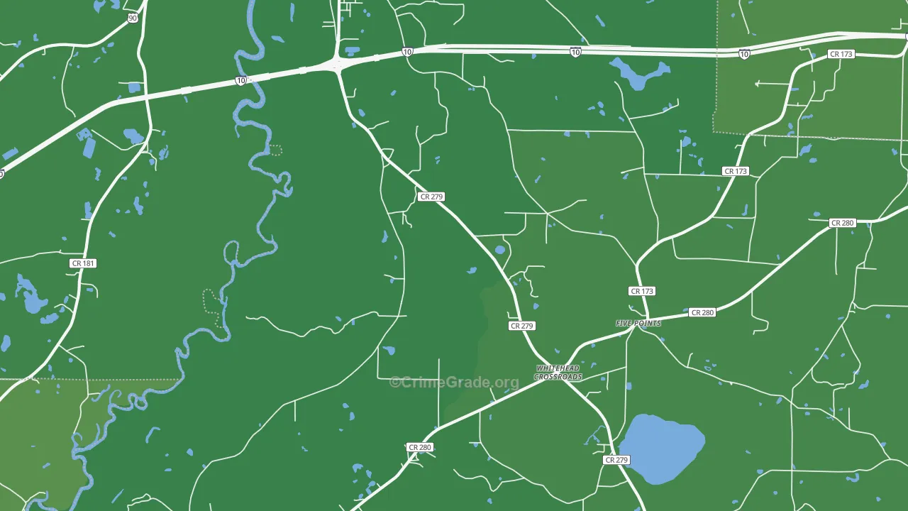 32427, FL Map of Vehicle Theft Rates