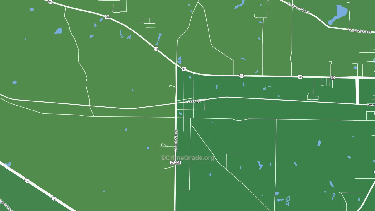 32432, FL Map of Vehicle Theft Rates