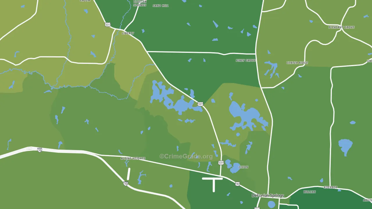 32433, FL Map of Vehicle Theft Rates