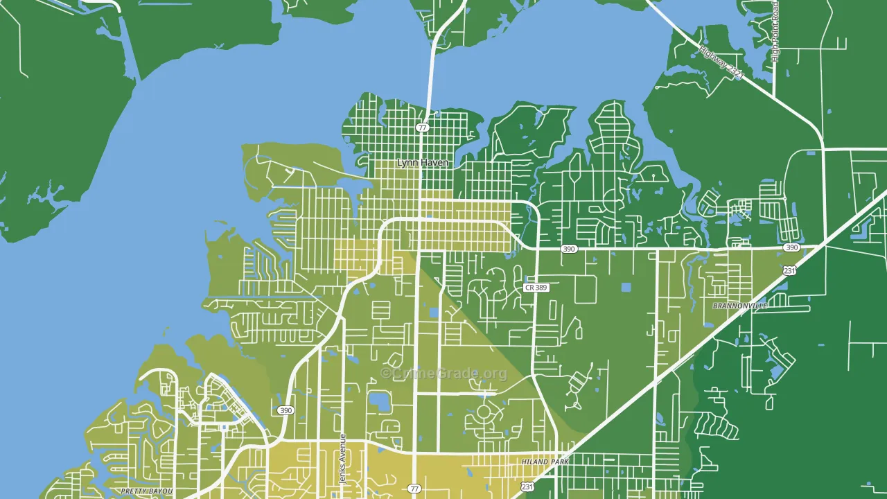 32444, FL Map of Vehicle Theft Rates