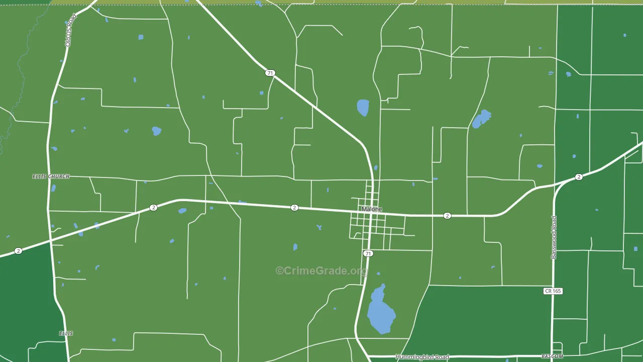32445, FL Map of Vehicle Theft Rates