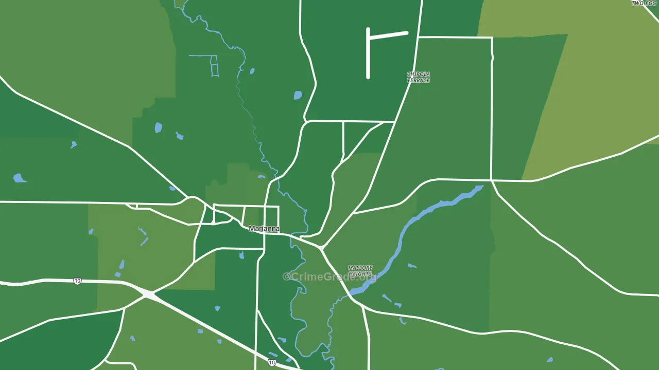 32446, FL Map of Vehicle Theft Rates