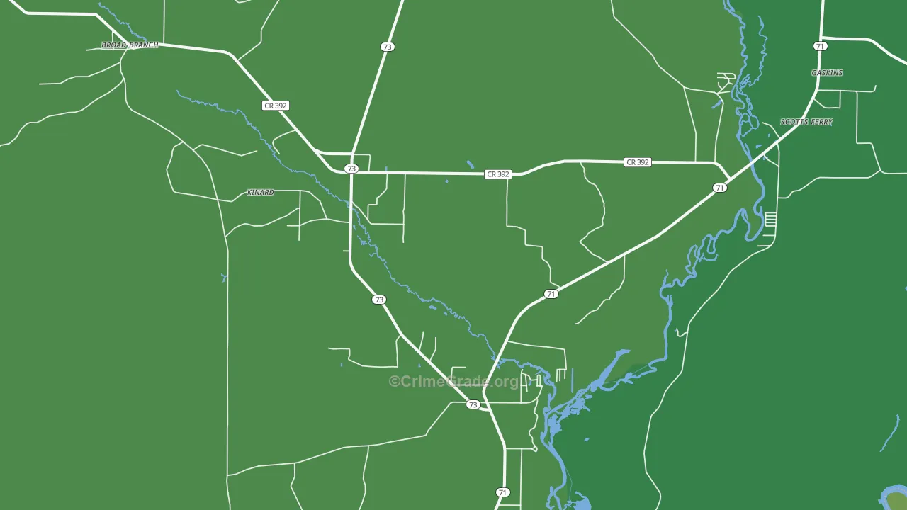 32449, FL Map of Vehicle Theft Rates