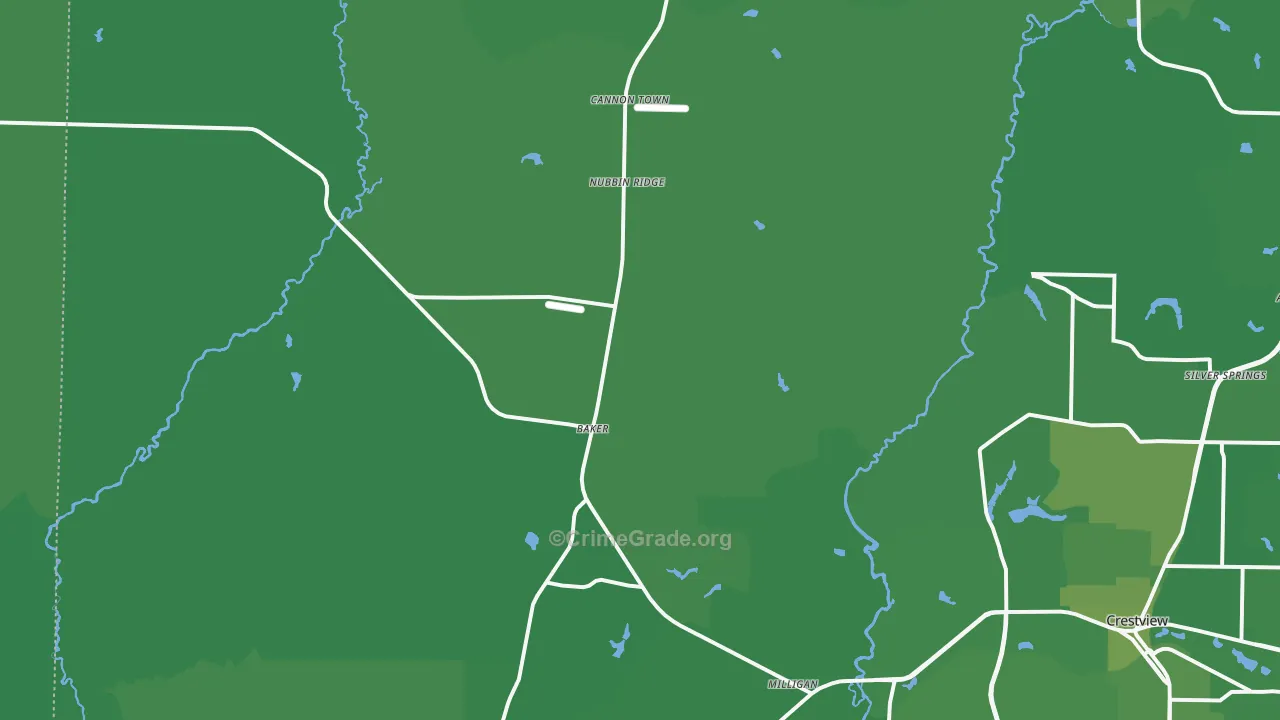 32531, FL Map of Vehicle Theft Rates