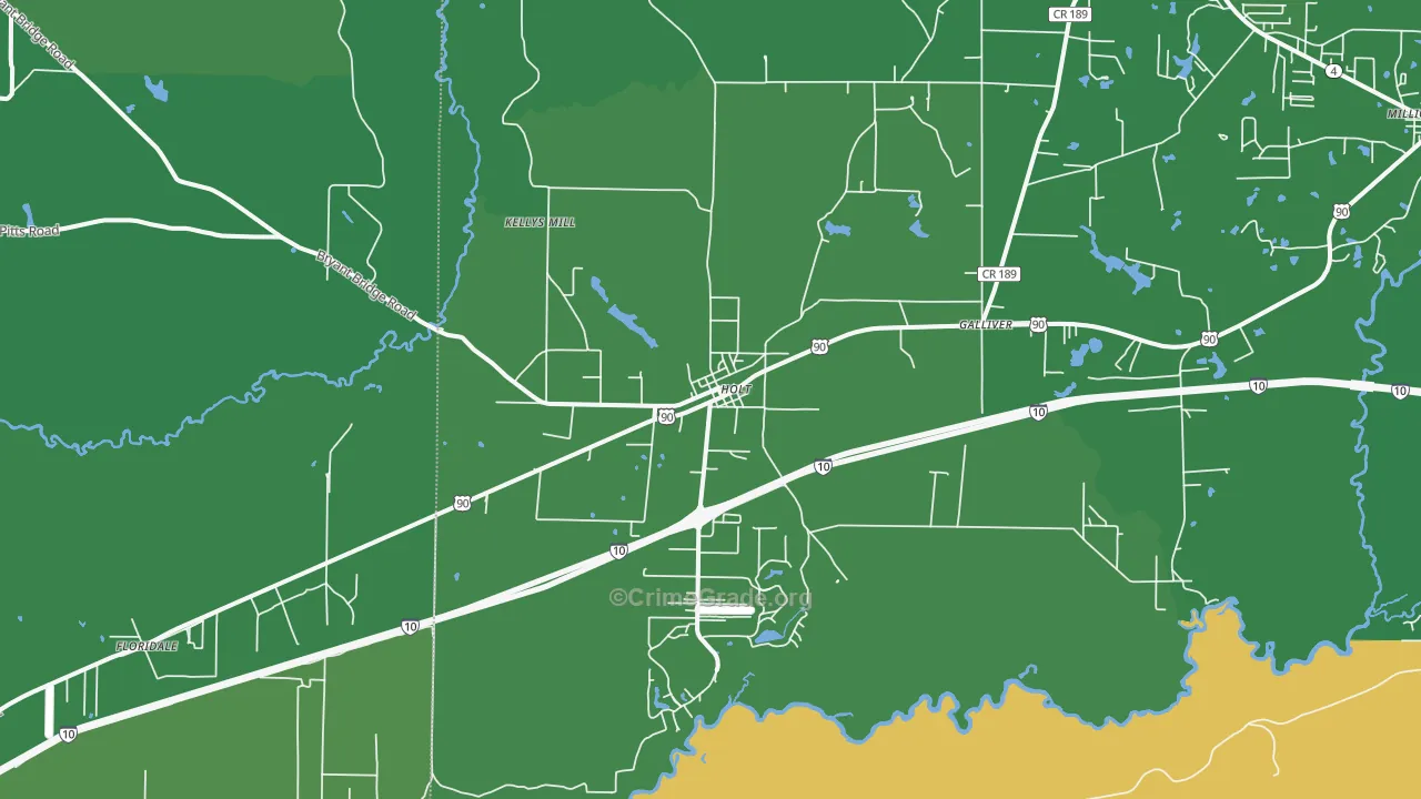 32564, FL Map of Vehicle Theft Rates