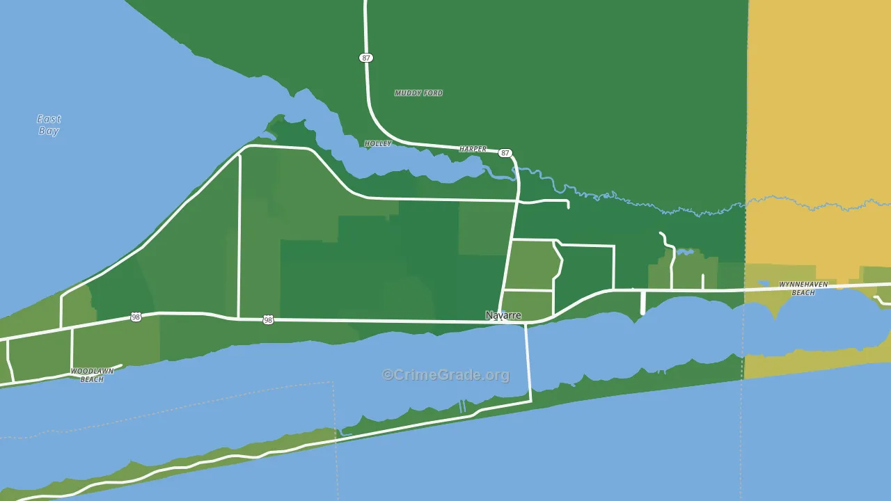 32566, FL Map of Vehicle Theft Rates