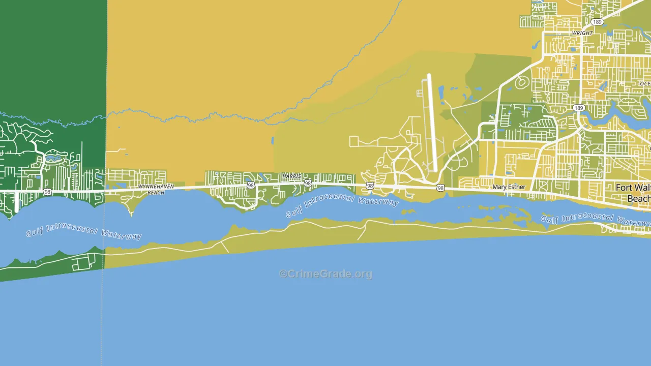 32569, FL Map of Vehicle Theft Rates