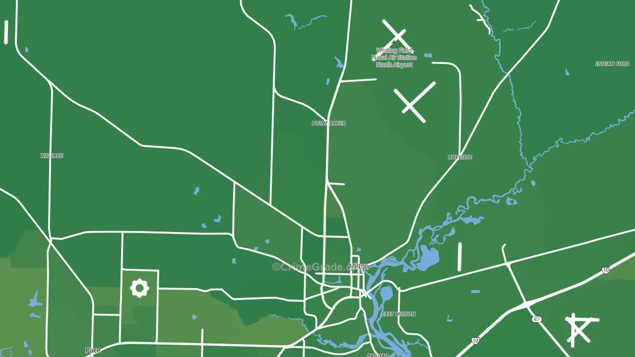 32570, FL Map of Vehicle Theft Rates