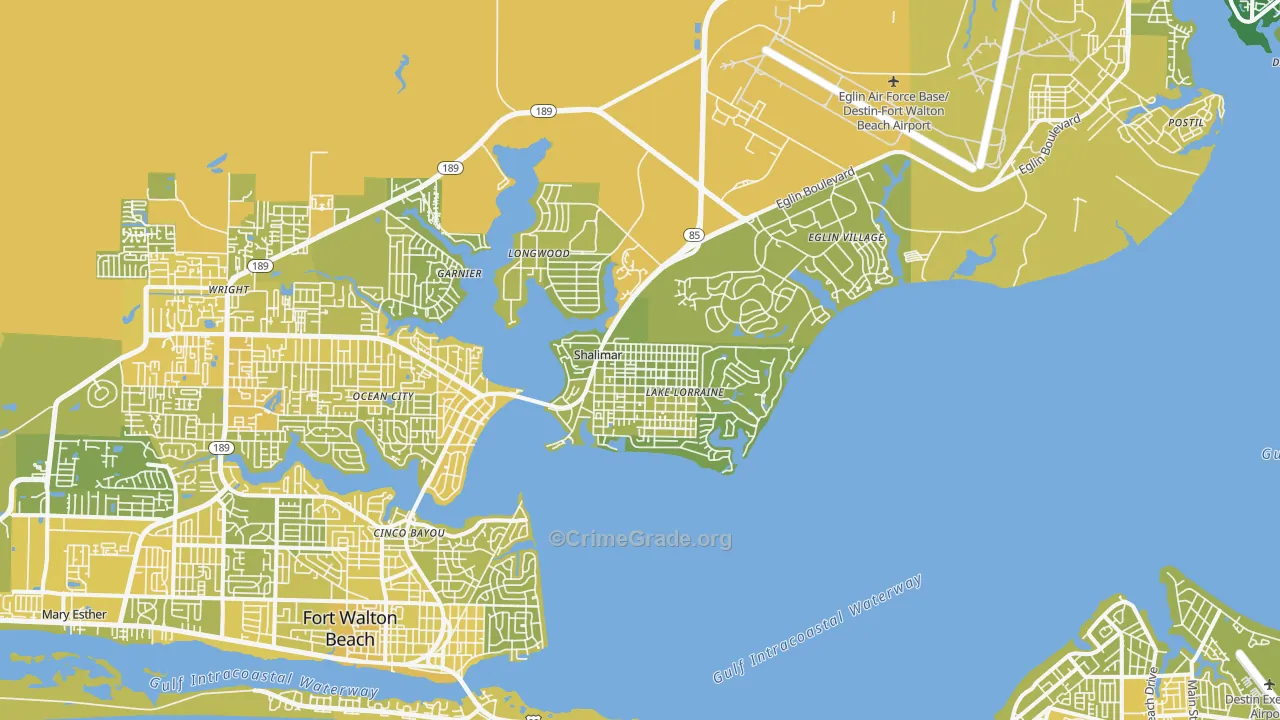 32579, FL Map of Vehicle Theft Rates