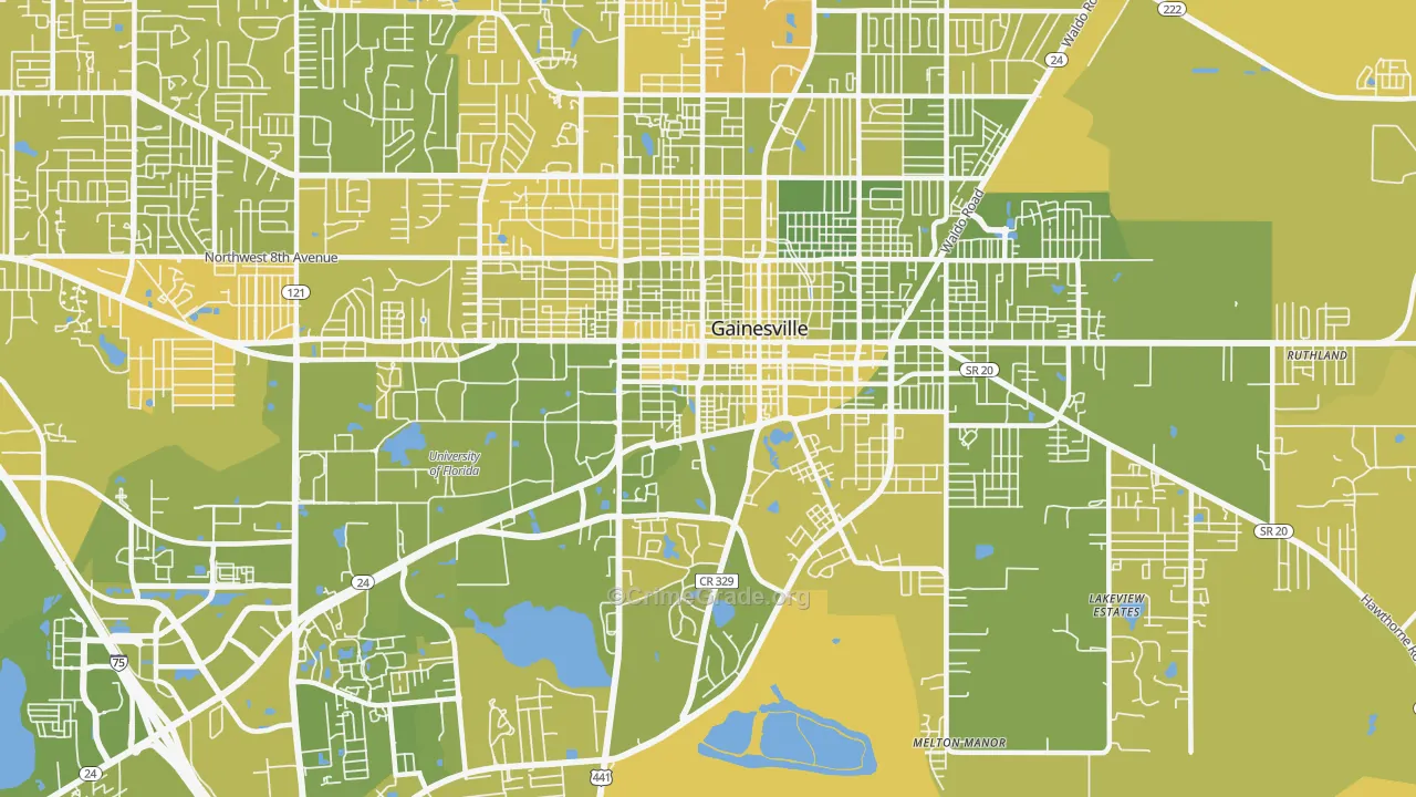 32601, FL Map of Vehicle Theft Rates